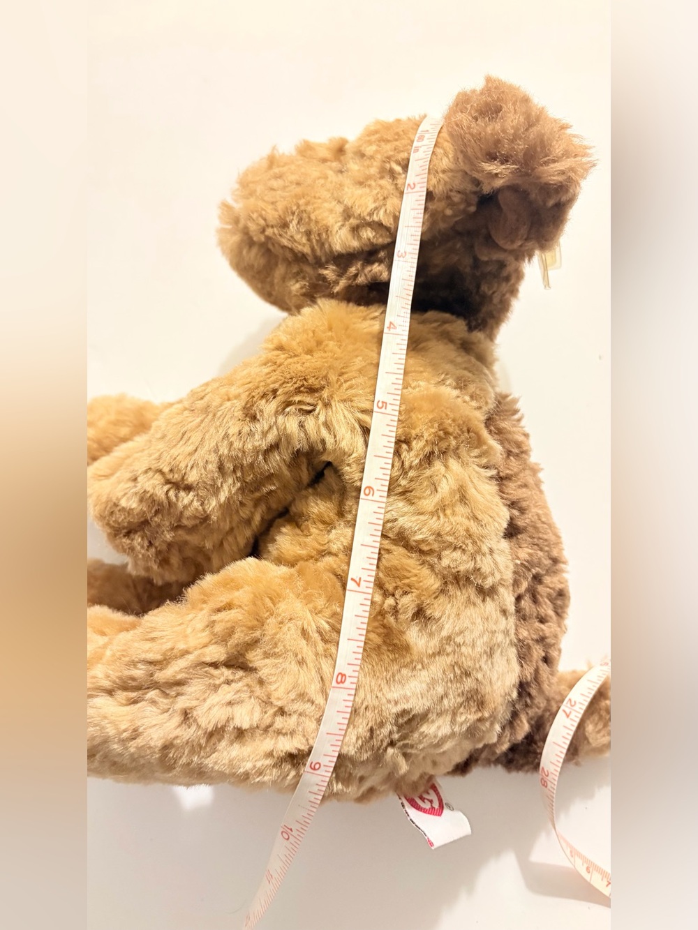 Ty Plush Teddy Bear 1996 in Light Brown and Dark Brown